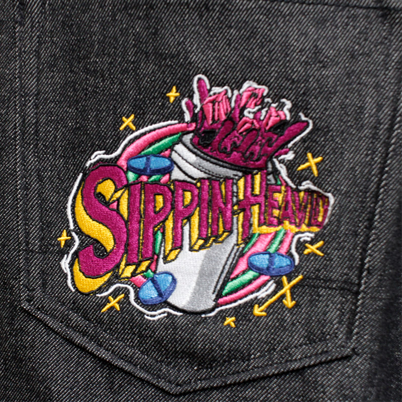 EMBROIDERY DENIM PANTS