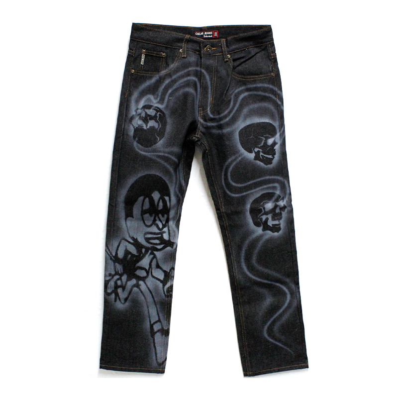AIR BRUSH DENIM PANTS