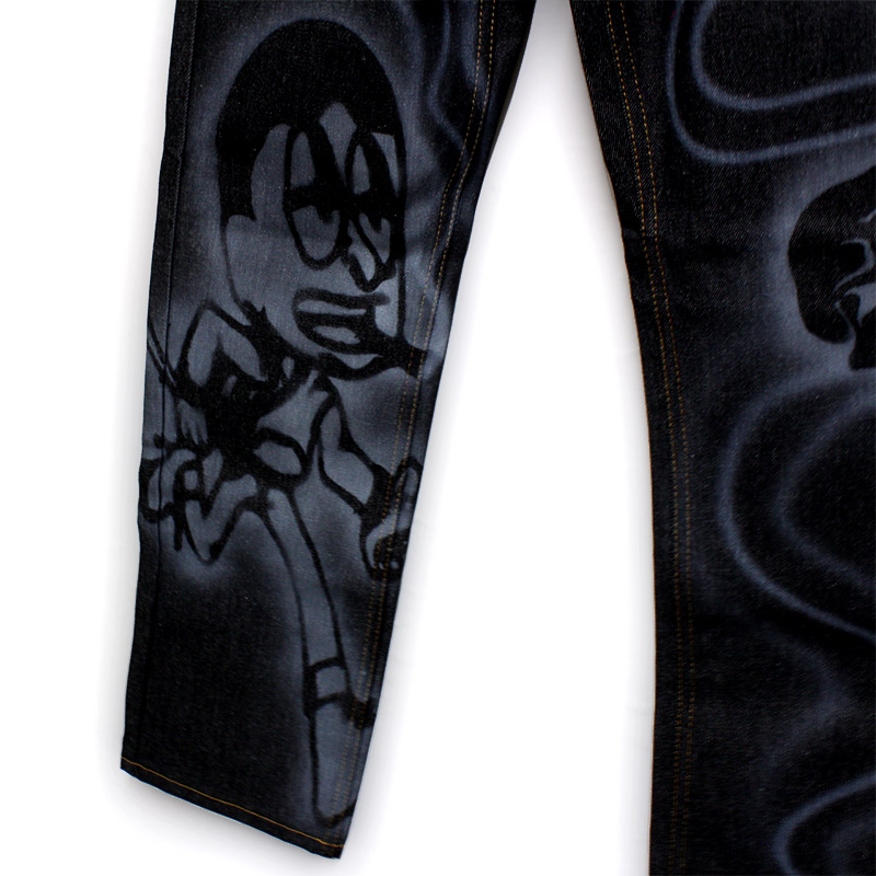 AIR BRUSH DENIM PANTS