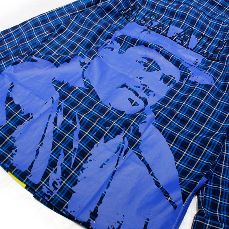 ASSALI COLLAB PRINTED BUTTON DOWN 2025 -BLUE-