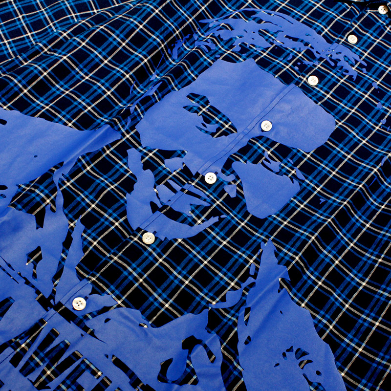 ASSALI COLLAB PRINTED BUTTON DOWN 2025 -BLUE-
