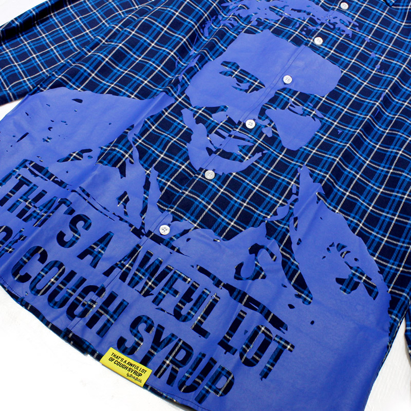 ASSALI COLLAB PRINTED BUTTON DOWN 2025 -BLUE-