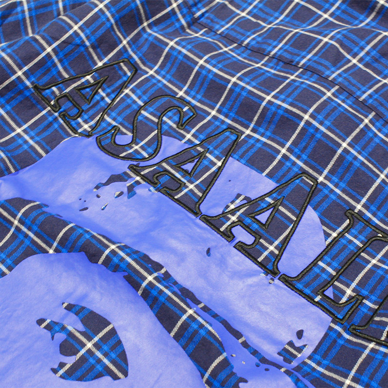 ASSALI COLLAB PRINTED BUTTON DOWN 2025 -BLUE-