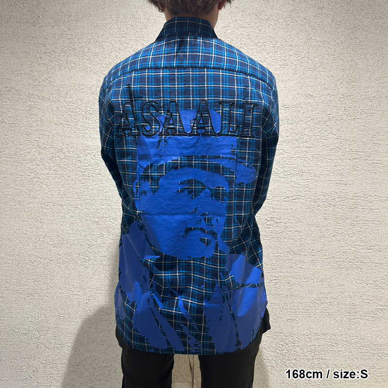 ASSALI COLLAB PRINTED BUTTON DOWN 2025 -BLUE-