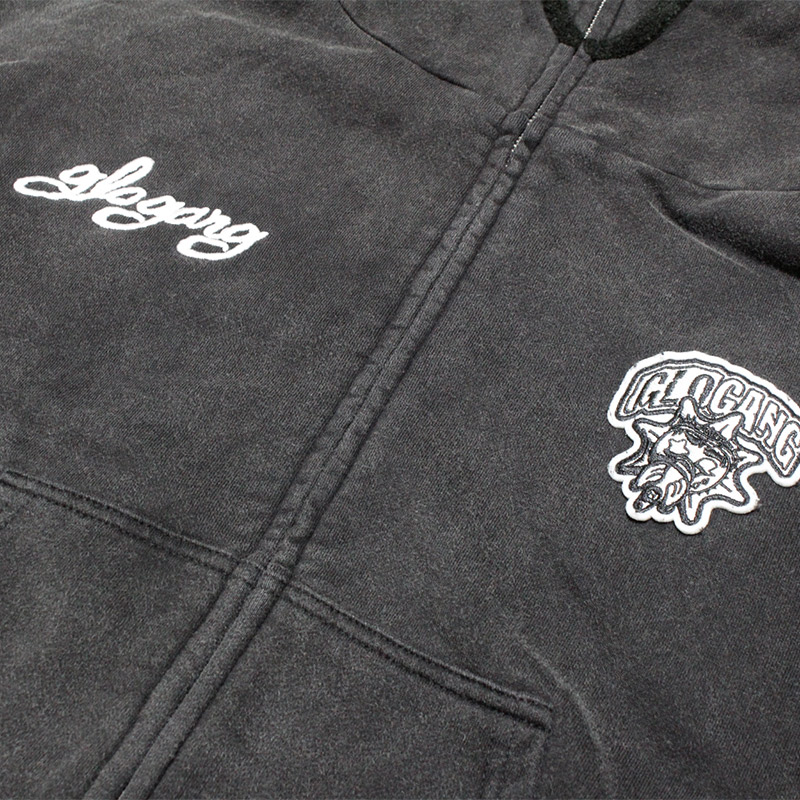 GLO MAN FULL ZIP PEARL RHINESTONE -BLACK-