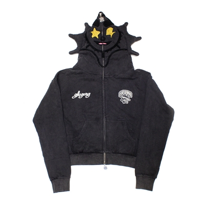 GLO MAN FULL ZIP PEARL RHINESTONE -BLACK-