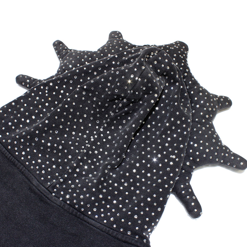 GG RHINESTONE GLO MAN FULL ZIP UP -BLACK-