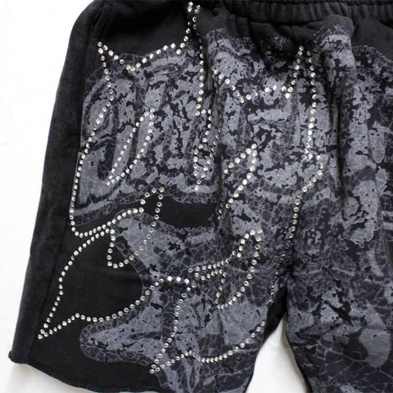GG RHINESTONE SHORTS -BLACK-