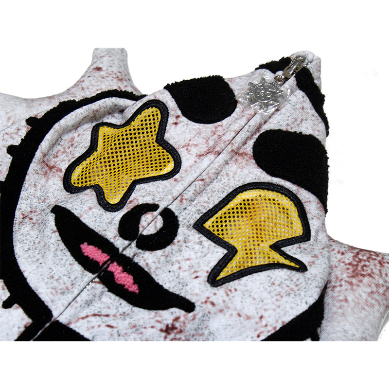 STAINING DAY FULL ZIP UP HOODIE -WHITE-