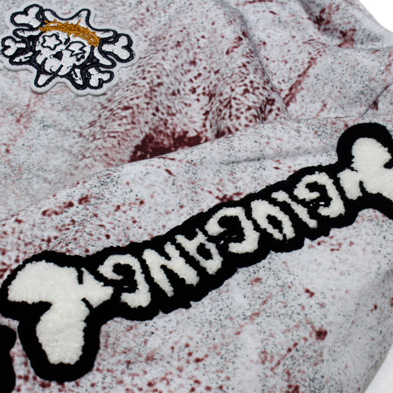 STAINING DAY FULL ZIP UP HOODIE -WHITE-