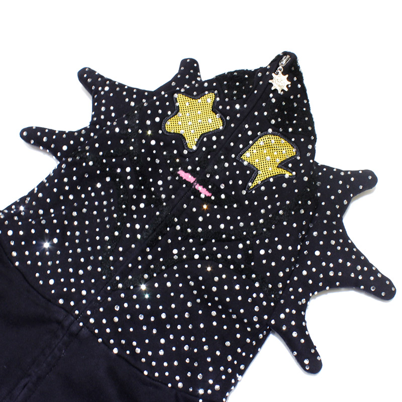 GLO GANG FULL ZIP UP HOODIE -BLACK-