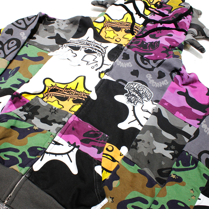 GLO MAN FULL ZIP PATCHWORK -MULTI-