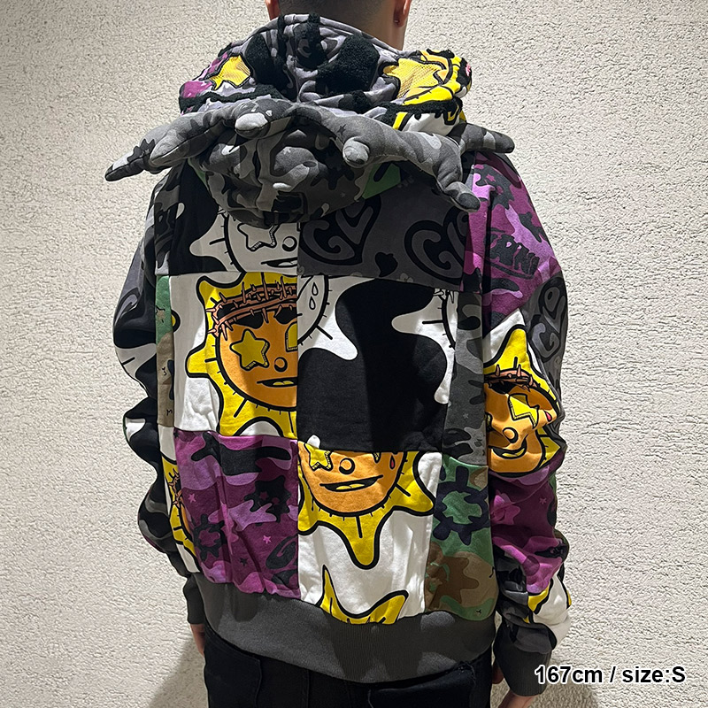 GLO MAN FULL ZIP PATCHWORK -MULTI-