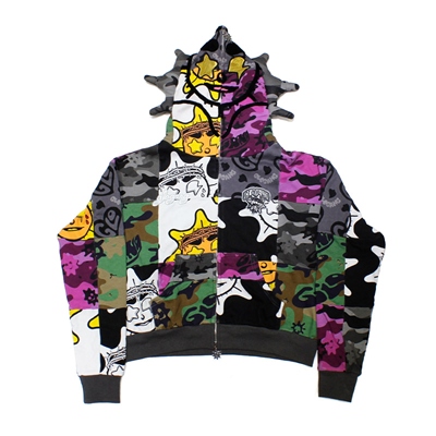 GLO MAN FULL ZIP PATCHWORK -MULTI-