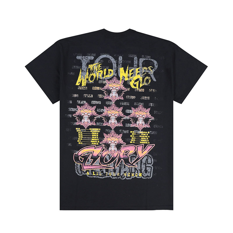 THE WORLD NEEDS GLO TEE -BLACK-