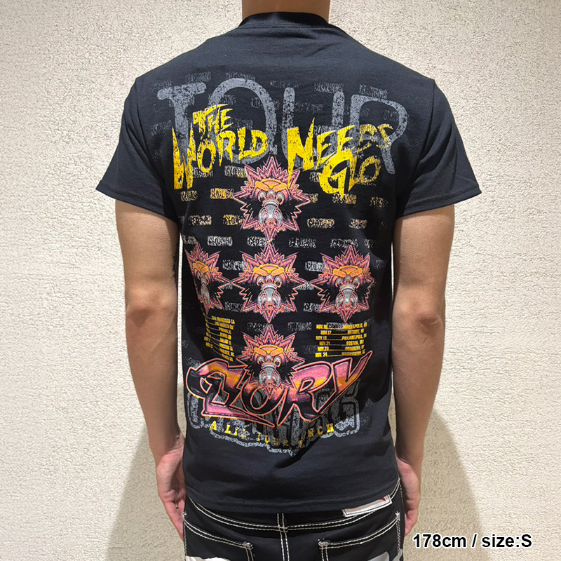 THE WORLD NEEDS GLO TEE -BLACK-