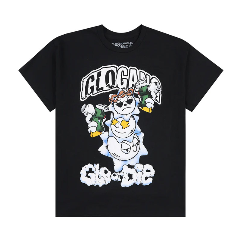 GLOMAN DA SNOWMAN TEE -BLACK-