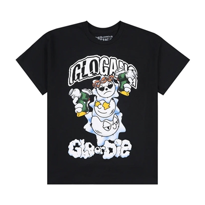 GLOMAN DA SNOWMAN TEE -BLACK-