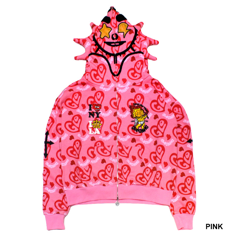 GLO GANG(グローギャング)/ I HEART GLO FULL ZIP HOODIE -3.COLOR-