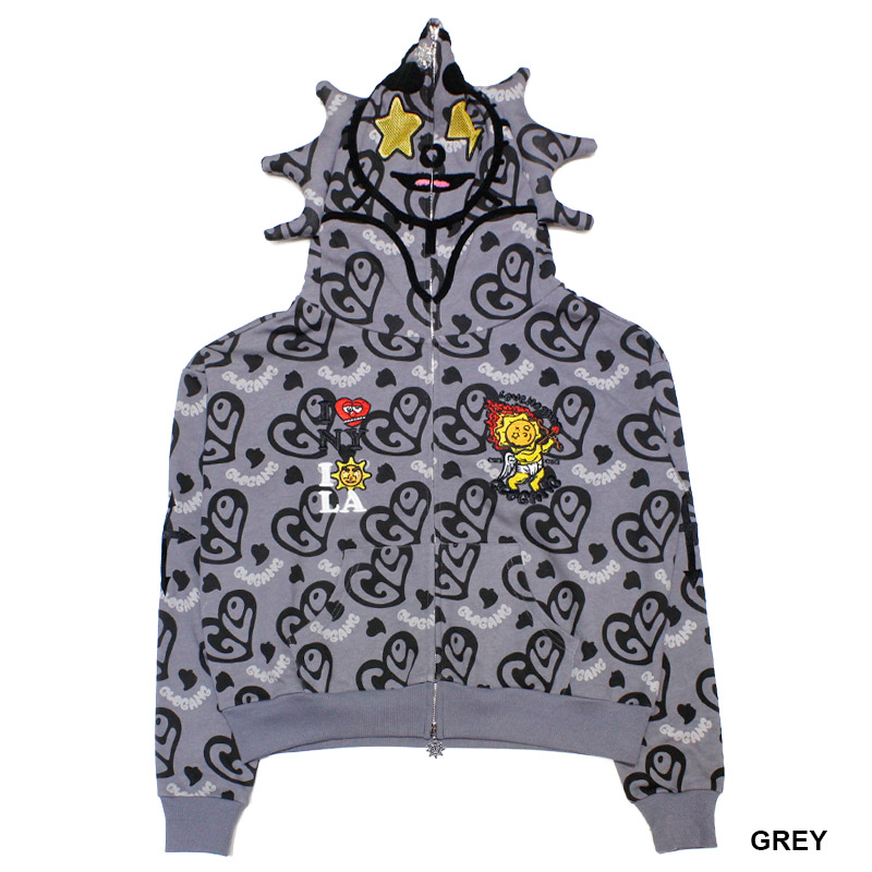 GLO GANG(グローギャング)/ I HEART GLO FULL ZIP HOODIE -3.COLOR-