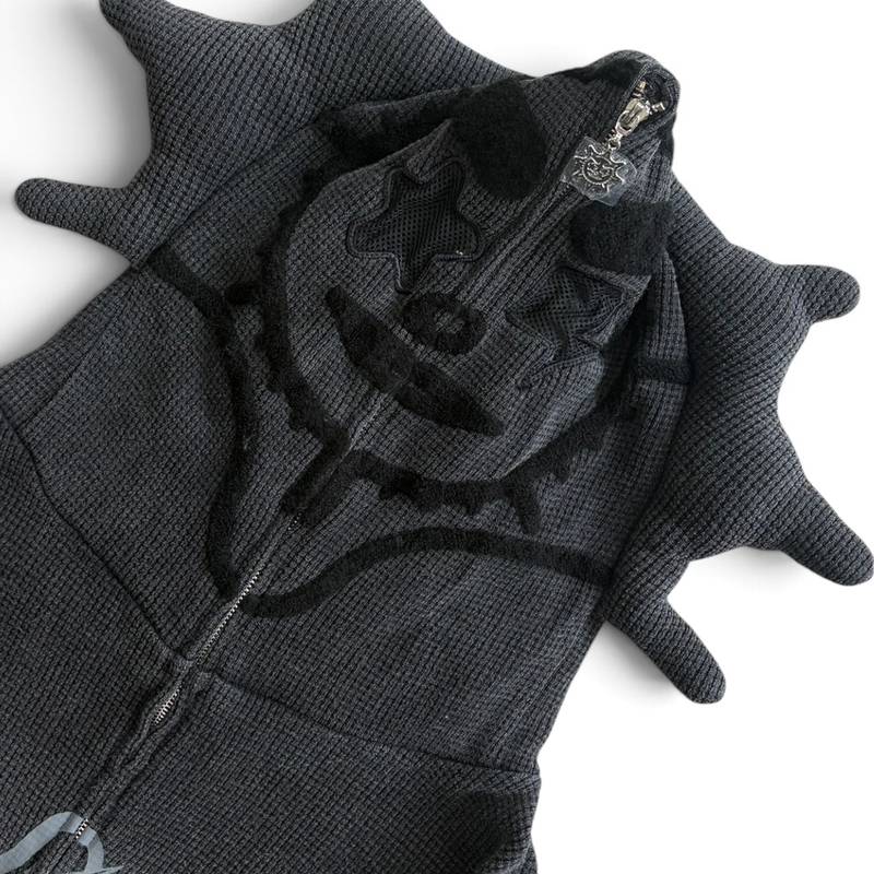GLO GANG(グローギャング)/ GLORY THORN FULL ZIP HOODIE -BLACK-