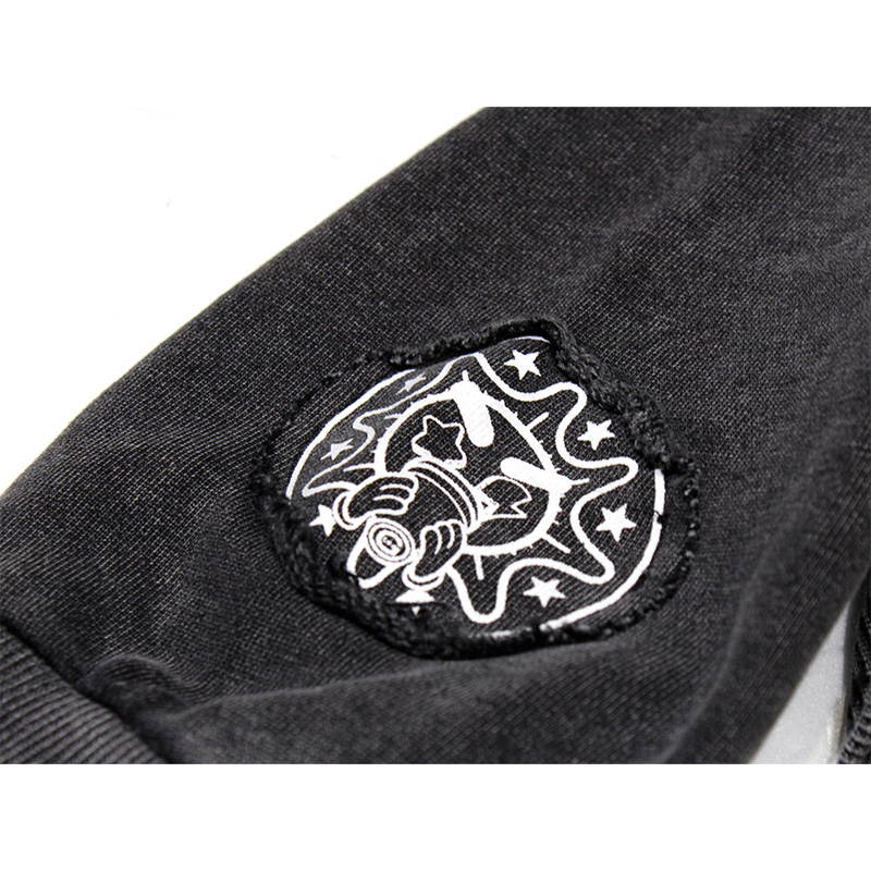 GLO MAN RHINESTONE HOODIE -CHARCOL-