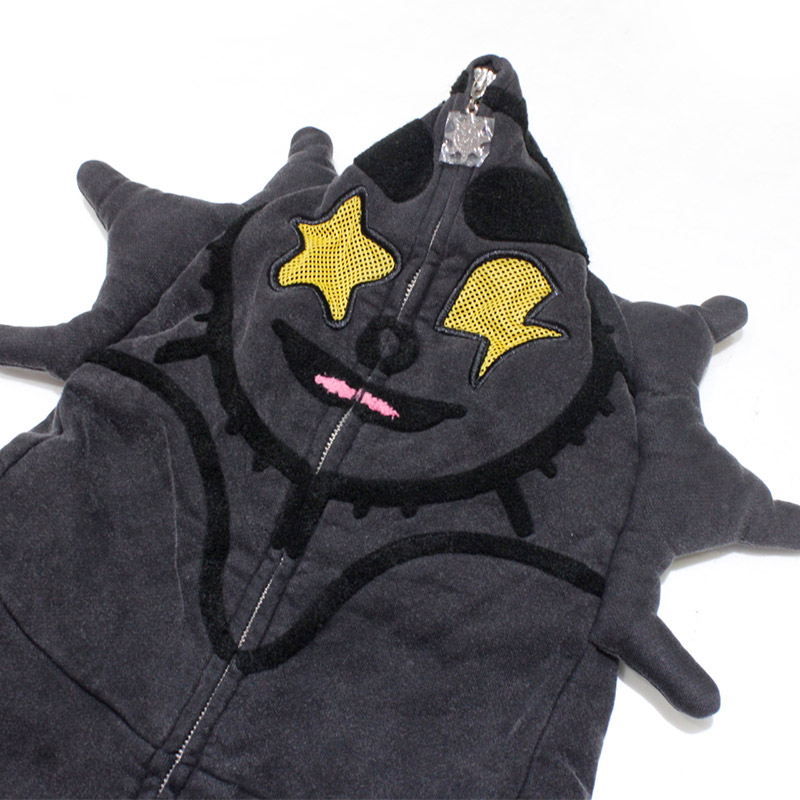 GLO GANG FULL ZIP HOODIE -BLACK-