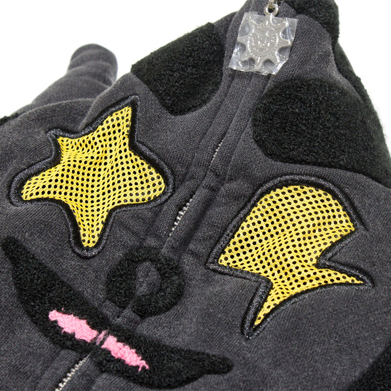GLO GANG FULL ZIP HOODIE -BLACK-