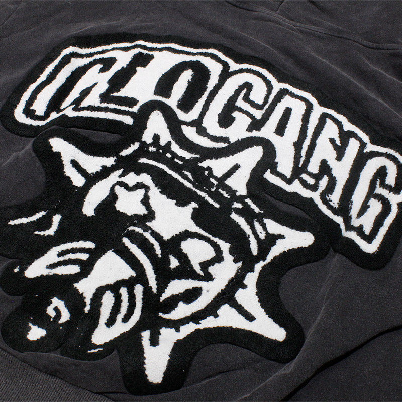 GLO GANG FULL ZIP HOODIE -BLACK-