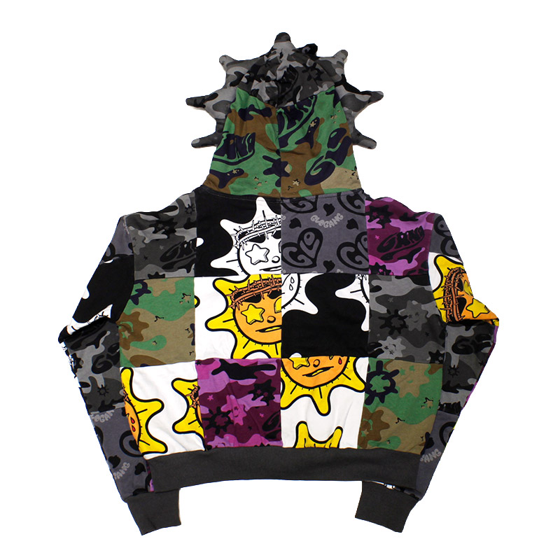 GLO PATCHWORK HOODIE -MULTI-