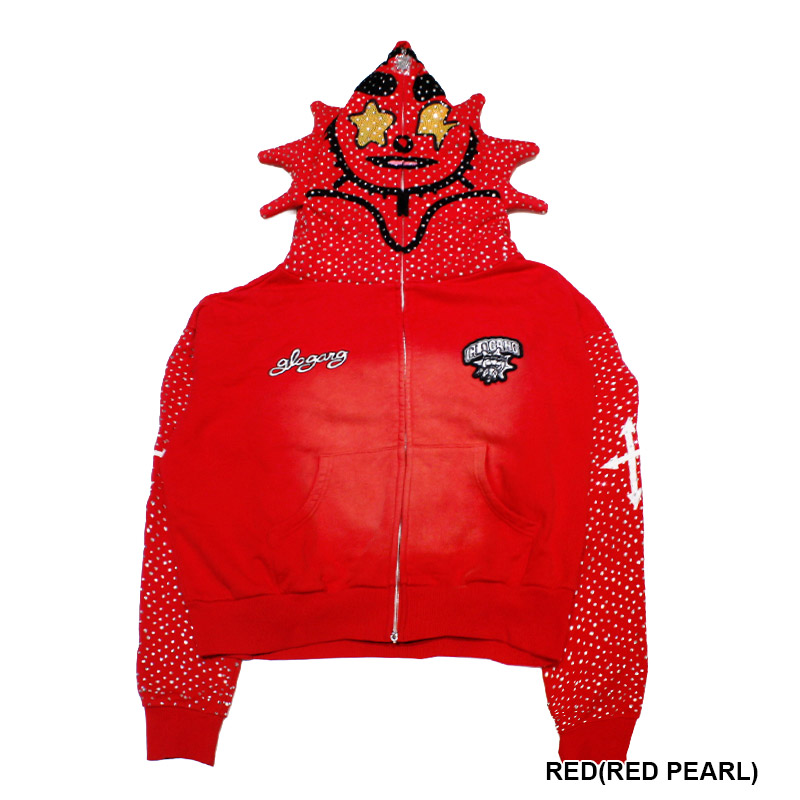 GLO MAN FULL ZIP PEAEL RHINESTONE -2.COLOR-