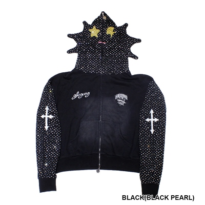 GLO MAN FULL ZIP PEAEL RHINESTONE -2.COLOR-