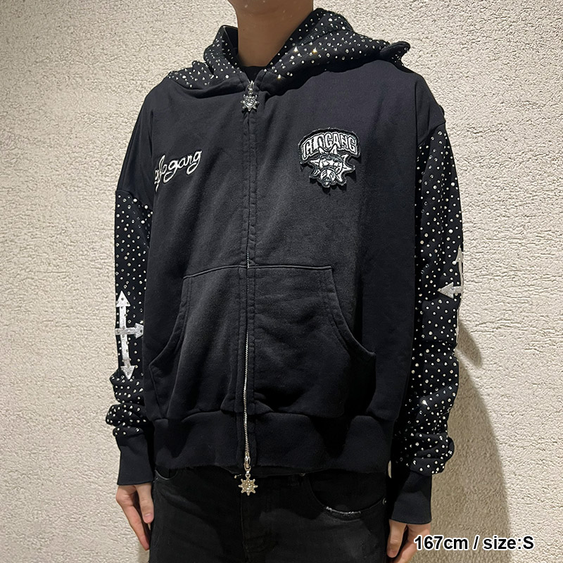 GLO MAN FULL ZIP PEAEL RHINESTONE -2.COLOR-