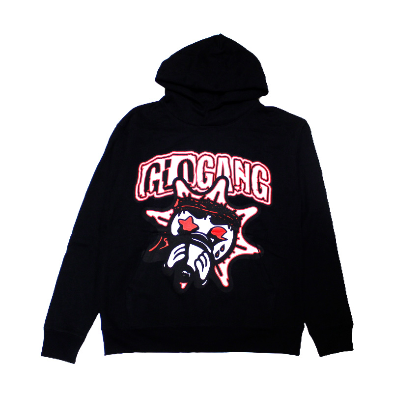 GLO GANG LOGO HOODIE -BLACK-
