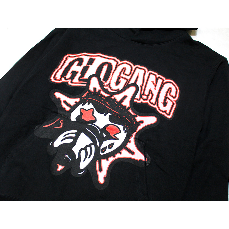 GLO GANG LOGO HOODIE -BLACK-