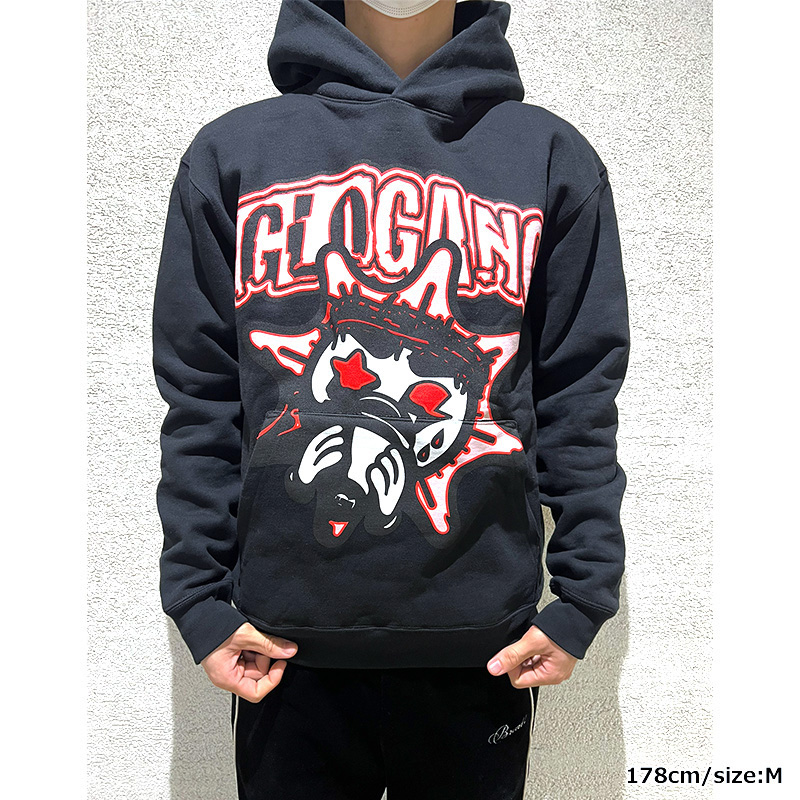 GLO GANG LOGO HOODIE -BLACK-