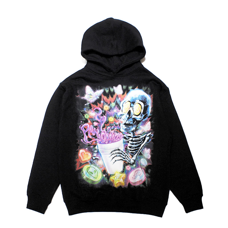 MUDDY SKULL HOODIE -BLACK-