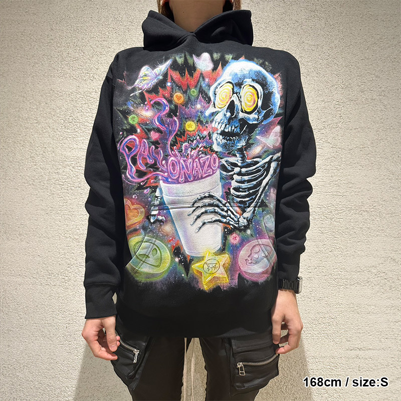 MUDDY SKULL HOODIE -BLACK-
