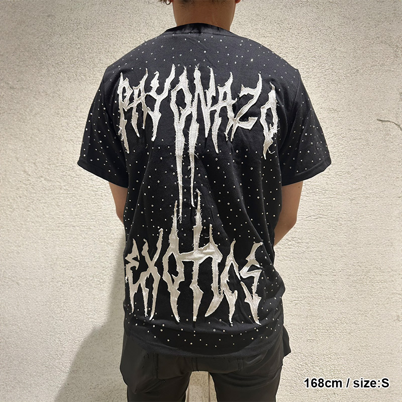 RHINESTONE TEE -BLACK-