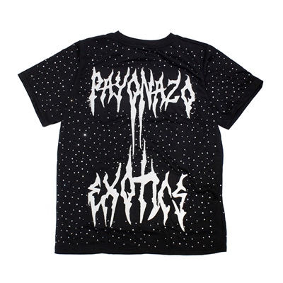 RHINESTONE TEE -BLACK-