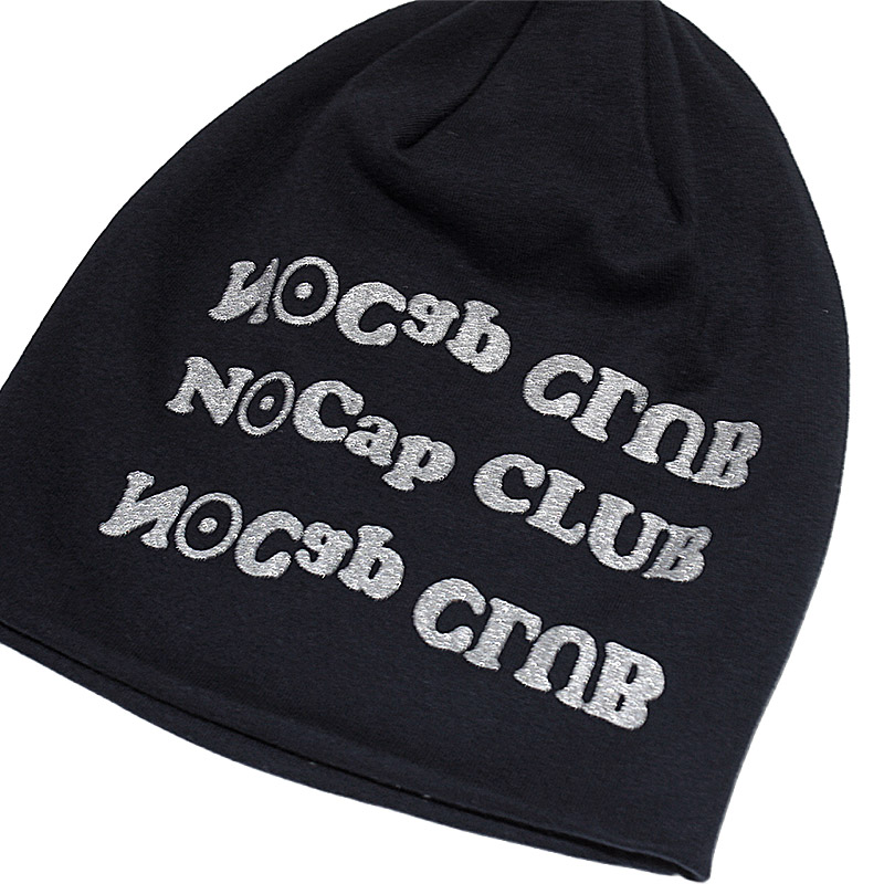 NO CAP LOGO BEANIE -BLACK-