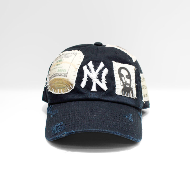 HAND SEWING CUSTOM CAP -BLACK【A】-