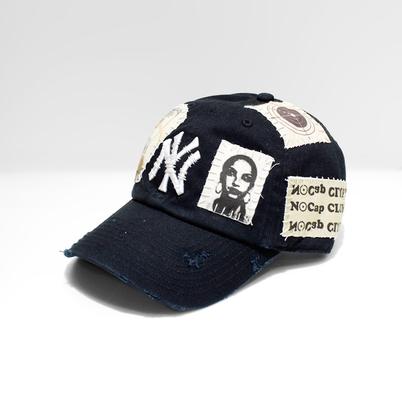 HAND SEWING CUSTOM CAP -BLACK【A】-