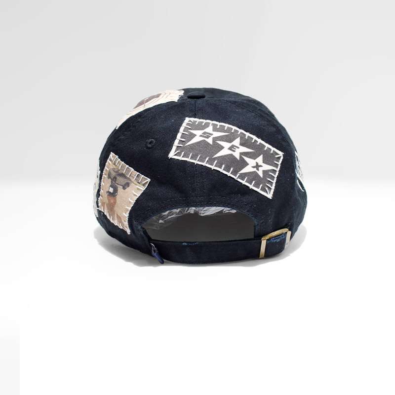 HAND SEWING CUSTOM CAP -BLACK【A】-