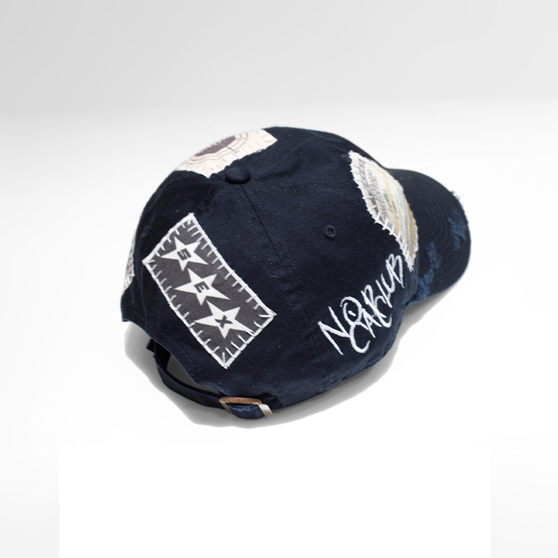 HAND SEWING CUSTOM CAP -BLACK【A】-