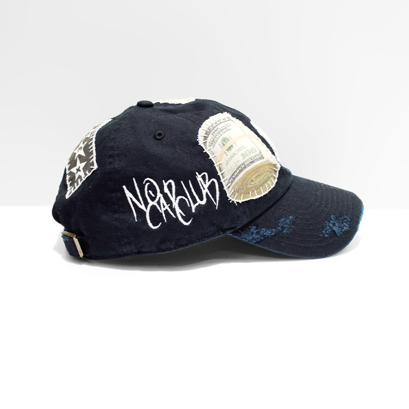 HAND SEWING CUSTOM CAP -BLACK【A】-