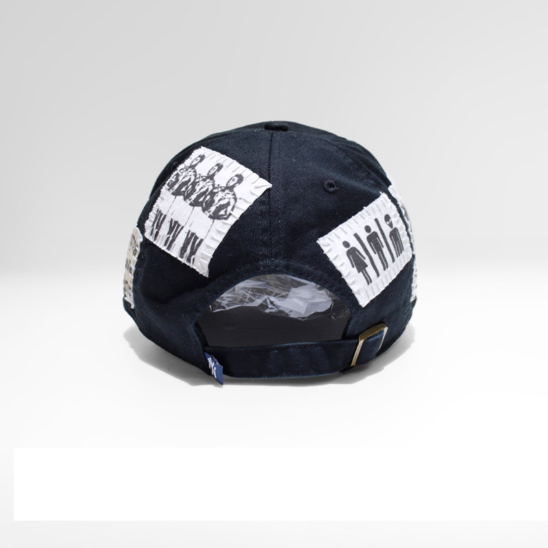 HAND SEWING CUSTOM CAP -BLACK【B】-