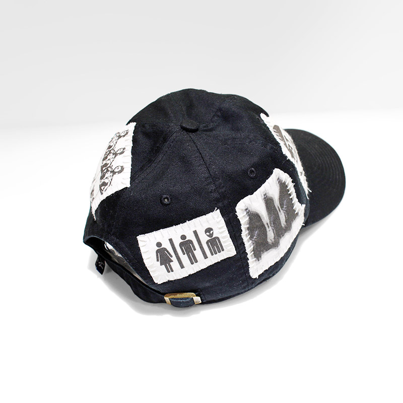 HAND SEWING CUSTOM CAP -BLACK【B】-
