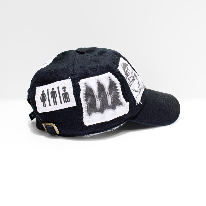 HAND SEWING CUSTOM CAP -BLACK【B】-