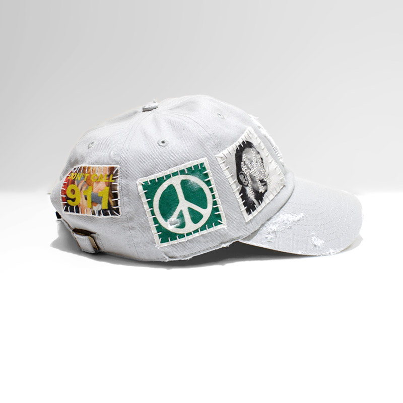 HAND SEWING CUSTOM CAP -GREY【A】-